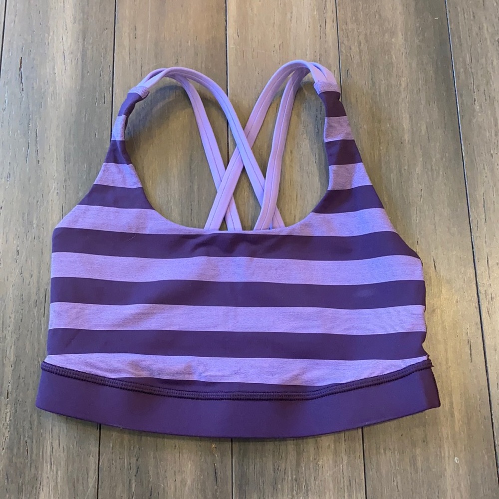 Lululemon Luxtreme Energy Bra Purple Stripes